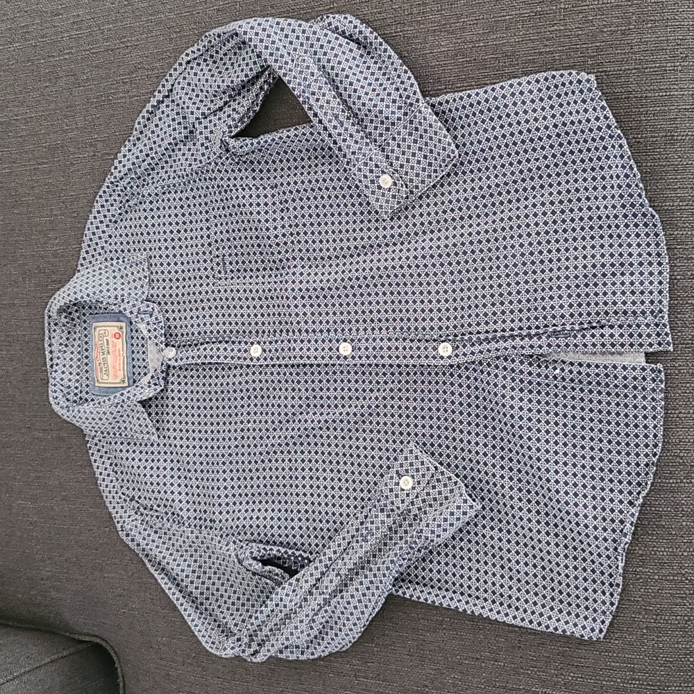 Jachs Mfg Co. Geometric Plaid Long Sleeve Button Down Shirt Boys 10